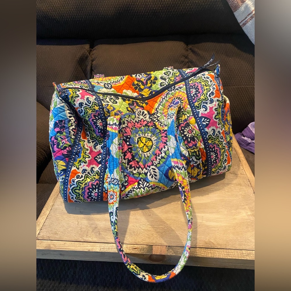 Vera Bradley Colorful Floral Quilted Small Travel Duffle